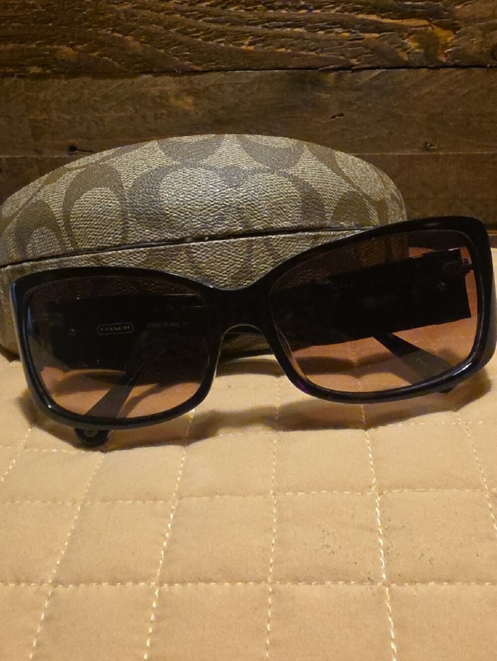 COACH Women's Brown Gradient Lens Sunglasses
